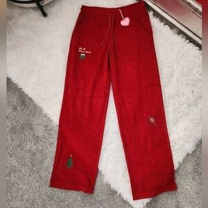 VOIGHT Unisex Holiday Christmas Wide Leg Pajama Pants. Size Medium. New.Variou